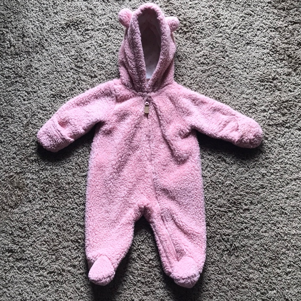 Carter’s Pink Sherpa One-Piece 3 months